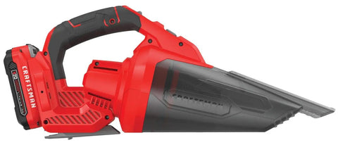 Side view of V20 Cordless Hand Vacuum With 45 CFM Power Two Stage Filtration Keeps Suction Strong as debris buildup occurs.