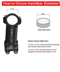 Diagram of Lightweight 7 Degree Mountain Bike Stem 90mm for 25.4mm and 31.8mm Handlebar Diameters Aluminum Alloy MTB Stem.
