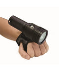 Beefy Dual Beam LED Spotlight Off Road Light With 4200 Lumen Wide Beam And 1200 Lumen Spot Beam on a hand mount