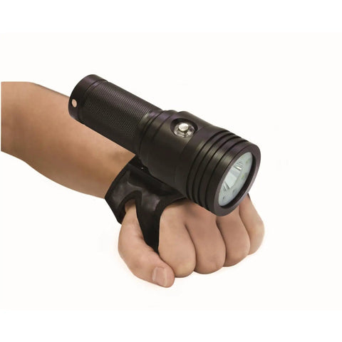 Beefy Dual Beam LED Spotlight Off Road Light With 4200 Lumen Wide Beam And 1200 Lumen Spot Beam on a hand mount