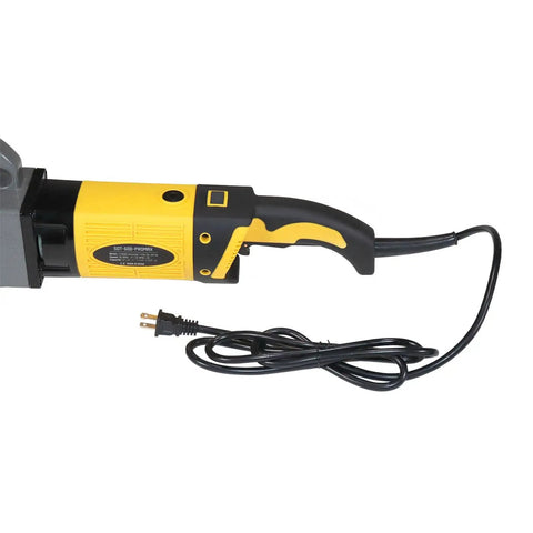 Handheld Power Pipe Threader Knocks Out 1/2 To 2 Inch Npt Runs Smoothly Compatible With Standard Dies For Conduit Or Gas Jobs Includes Support Arm And Rugged Case A Real Field Workhorse Built For Pros Expecting Zero Sweat And Perfect Threads handle, motor, and cord visible.