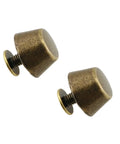 Badass 25 Piece Bronze Bucket Foot Studs With Screw Back Spike Rivets, 1/2 Inch zinc alloy hardware for leather crafting. Two detailed studs.