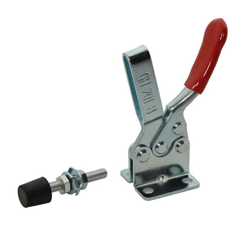 4 Pack Toggle Clamp 201B Heavy Duty Quick Release Horizontal Clamps With 198 Lbs Holding Capacity, antislip grip, zinc plated steel