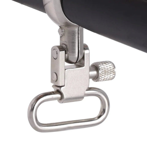 1 Inch Quick Detach Sling Swivels and Split Band Magazine Tube Adapter Kit For 0.645 To 0.660 Inch Tubes, Silver Color, close-up view