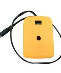 Yellow charging adapter with black cable and connector for a 20V Cordless Mini Bench Grinder With Dual Wheels For Sharpening Knives Drills And Rust Removal Adjustable Speed Up To 6000Rpm Compact Electric Polishing Machine Compatible With Dc Batteries For Precision Jobs.