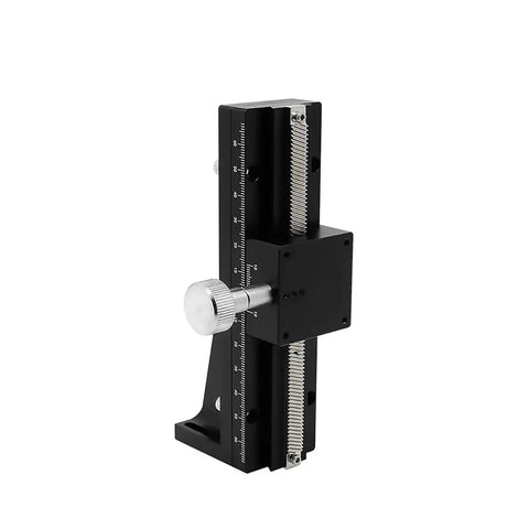 Motorized Rotary Positioning Stage With Long Stroke Fine Tuning Sliding Table showing vertical adjustment mechanism.
