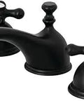 Old School Vibe Widespread Matte Black Bathroom Faucet With Solid Brass Build Drip Free Ceramic Disc Cartridge Deck Mount 8 To 16 Inch