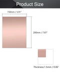 Double Sided Copper Clad Laminate FR4 PCB Board 200mm By 150mm By 1.5mm For DIY Prototyping size diagram