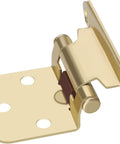 Self Closing Brushed Brass Flush Mount Cabinet Hinges For Kitchen Bathroom And Cupboard 60 Piece Set 30 Pairs Durable No Fuss Soft Close Hardware