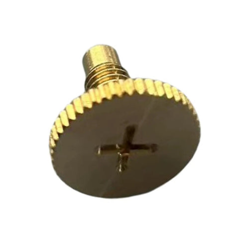 Road Warrior Grade Radiator Bleeder Bolt, gold alloy, compact design for easy installation on L engine heads.
