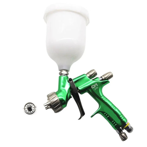 Nail That Sweet Factory Finish With This Top Shelf Air Powered Paint Spray Gun featuring 600cc cup and green anodized finish.