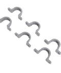 1 Inch PVC Electrical Con Clamp 2 Hole U Bracket Pipe Strap for HVAC displayed in a set of six