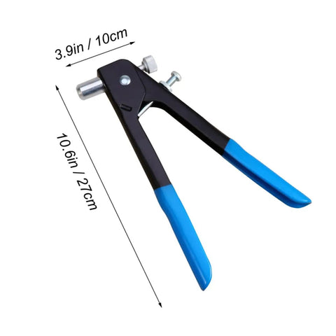 Top Tier 86Pc Heavy Duty Rivet Nut Kit M8 Threaded Rivnuts With Tool For Metal Repair And Electrical Work, The Ultimate Go-To Gear For Your Next Big Project. hand rivet nut tool, 27cm long, black and blue steel grips