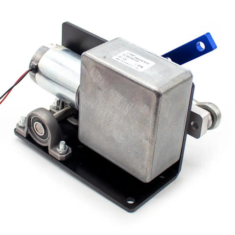 Heavy Duty All Metal Reciprocating Swing Motor Actuator with Sweet Speed Tuning Governor Kit for DC12V workshop projects, side view.