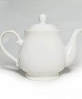Gooseneck Porcelain Teapot With Lotus Design, 14oz Ceramic Tea Pot For Tea Or Coffee Brewing, Vintage Style Water Pot