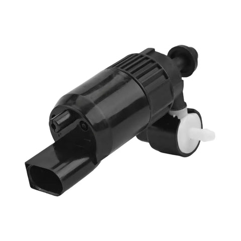 Heavy Duty Front Windshield Washer Pump With Hella Durable Motor For Chevy Bolt Euv Suburban Tahoe Ev No Fuss Reinstallation Auto Replacement Kit Genuine Oem Spec, black plastic construction, side view.