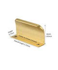 Edge Finger Pulls For Cabinets Invisible Concealed Aluminum Flat Hidden Drawer Pull 3.15 Inch Brushed Brass with measurements