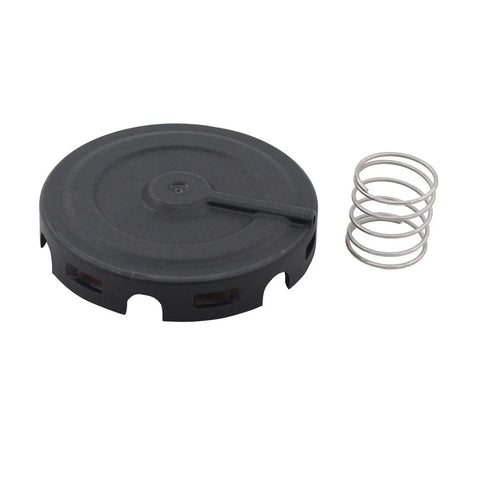 NewYall PCV valve diaphragm repair kit with membrane; black plastic cap and metal coil spring (2 pieces)