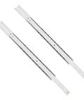 Heavy Duty Side Mounted Ball Bearing Drawer Slides One Pair 200Mm full extension tracks in white for cabinet hardware.