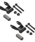 Heavy Duty Leaf Spring Rear Shackle Bracket Repair Kit Bolt On Fit For Ford Ranger Truck F-150 E-150 And Mazda B2300 B3000 1975-2009 Includes Shackle With Bushing And All Hardware For Easy Rebuild. Image of components including shackle, bushings, bolts, and nuts.