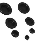 Pro Grade 170 Piece Rubber Grommet Kit With Durable O Ring Assortment For Automotive Wiring, Hydraulic And Pneumatic Systems, Includes 7mm To 25mm Sizes For Easy Fit, Versatile Sealing And Protection black rubber grommets shown in assorted sizes
