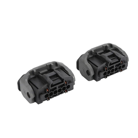 Heavy Duty Six Pin Automotive Connector With Sheathed Wire Harness And Reinforced Contacts For Plug And Play Truck Cab Wiring No Headache Straight Up Reliable Fitment, dual connectors view.