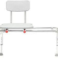 Sliding Transfer Bath Bench And Tub Shower Chair With Height Adjustment Heavy Duty Seat Supports Up To 400 Lbs Safe Bathing