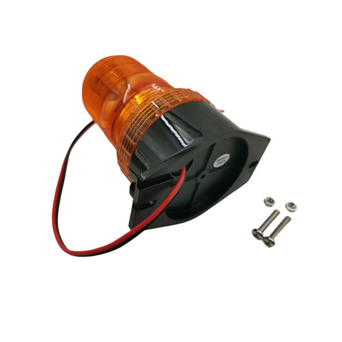 Heavy Duty LED Amber Strobe Beacon Light Straight Bolt On Replacement For Genie Lift Models Gr-08 Gr-12 Gr-15 Gs-1530 Gs-1930 360 Degree Warning Signal 4 Flash Patterns Rock Solid Jobsite Gear