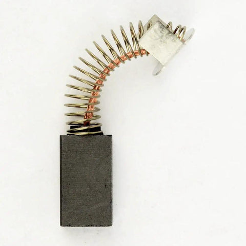 Top Tier R02 Carbon Brush Pair Upgrade Your Grind With Rock Solid Motor Parts Plug And Play Replacement Fits Porter Cable And Black And Decker Models 360 361 362 363 Exact 0.74 Inch Size Built To Last - close-up of a carbon brush with a coiled spring.