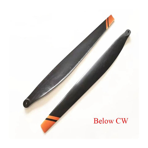 Killer Propeller Blade Gasket Replacement Parts For Agriculture Drone Models Vibration Dampening Kit shown from above with black blades and orange tip.