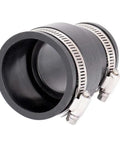 2 X 1-1/2 Inch Flexible Coupling With Stainless Steel Clamps For Home Plumbing And Sewer Lines, Easy Install Rubber Sleeve, Durable DIY Piping Connection black rubber pipe coupling with stainless steel clamps