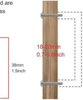 Illustration showing screws for Eight Pack Two And A Half Inch Antique Brass Cabinet Handles And Drawer Pulls, with size measurements.