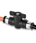 Push To Connect Ball Valve For Pneumatic Systems, 4mm Tube OD, Air Flow Control, Straight Union Adapter, plastic body