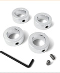 Built To Last Half Inch Bore Solid Carbon Steel Shaft Collars Zinc Plated 4 Pack Heavy Duty Set with screws and hex key