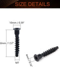 M7x40mm Carbon Steel Confirmat Screws Inner Hex Self Drilling For Wooden Board Connection Black Pack Of 20, size details