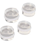 Clear Acrylic Door Stopper Set 4 Pieces, Round Self Adhesive Buffers, No Drill Install For Living Room And Bathroom, Scratch Proof Noiseless