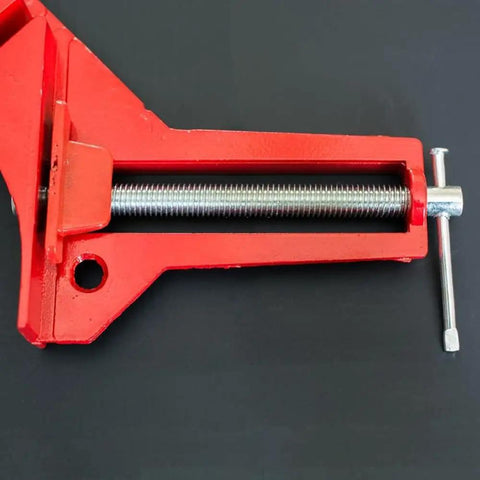 Pro Grade 90 Degree Corner Clamps For Woodworking Right Angle Clamp Set Of 4 DIY Framing Shelving Cabinets and more, close-up view