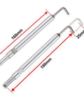 Metal hooks with measurements, 160mm and 190mm long, shown on a white background with dimensions labeled.