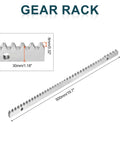 4 Pack Steel Gear Rack Kit 6.6 Ft Total Length Heavy Duty Reinforced Rack With Mounting Hardware For Sliding Doors And Gate Openers Straight Gear Rack System Built Tough, 500mm steel rack