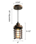 Three Pack Rustic Pendant Lights With Mini Metal Cage Shades In Bronze Finish Industrial Vibe Edison Style Hanging Fixtures For Kitchen Island Bar Foyer With Easy Hardwire Install