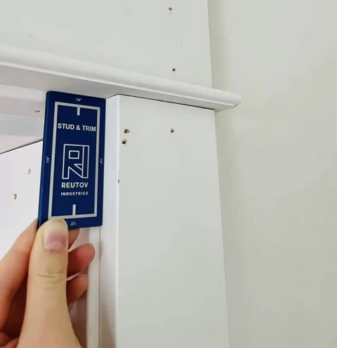 Using Magnetic Stud Finder With Trim Reveal Gauges For 1/4 Inch And 1/2 Inch, Plus 1/8 Inch Door Gap Gauge, No Batteries Needed