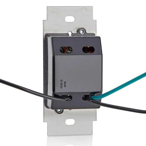Back view of Trimatron Rotary Ceiling Fan Speed Control Switch 5A Full Range Variable Speed Single Pole Model 6616W with wiring connections.