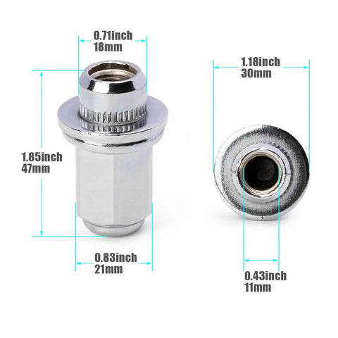 1 Pc Chrome Lug Nut 12x1.5 Socket Fits Toyota Lexus Scion Pontiac Wheel Gear Repair Kit 90942 01058 Perfect Match And Reliable Ride chrome lug nut, 18mm top