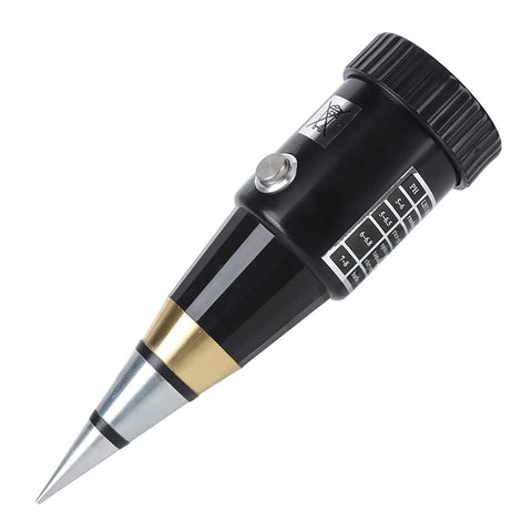 Soil And PH Meter With High Sensitivity Alloy Probe For Accurate PH And Humidity Readings Ideal For Outdoor Plants Gardens And Farms Compact Lightweight Design No Batteries Required Quick Easy Battery Free Plant Health Checks with alloy probe in close-up view.