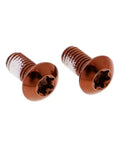 Anti Slip Gel Disc Brake Screws M5 X 10Mm Steel Bolts Nuts For Mountain MTB Rotors 12 Pack T25 Drive Durable Orange Finish
