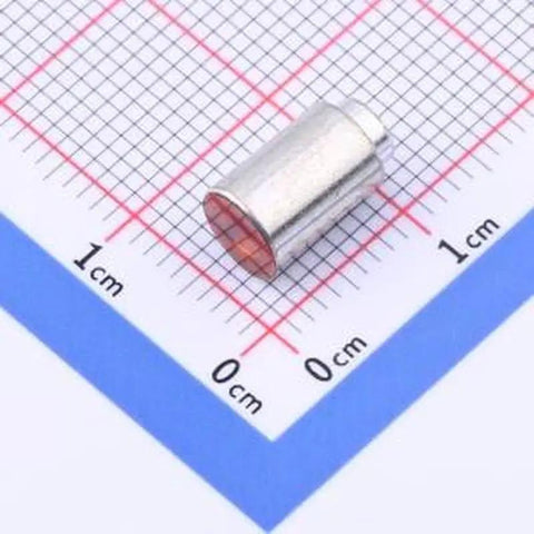 Round M3x8 genuine copper flanged spacer from 10 Pack Top Shelf Smd for circuit board mounting, shown on a grid background.