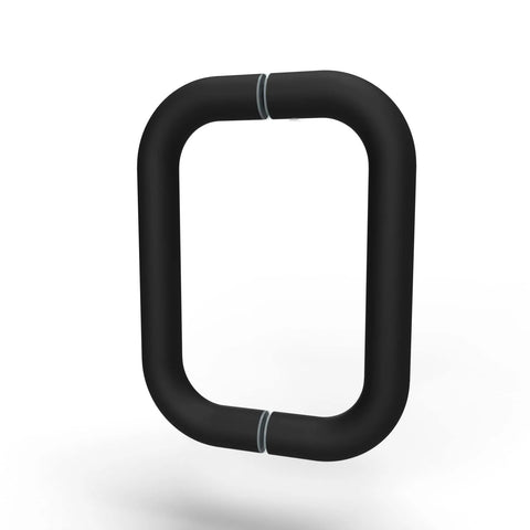 Back To Back Glass Shower Door Handle For 1/4 To 1/2 Inch Thick Glass, Matte Black 304 Stainless Steel 6 Inch Pull