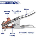 Two Pack 300A Welding Ground Clamp Set with copper plated jaw, showing wiring nose, threading holes, and powerful springs