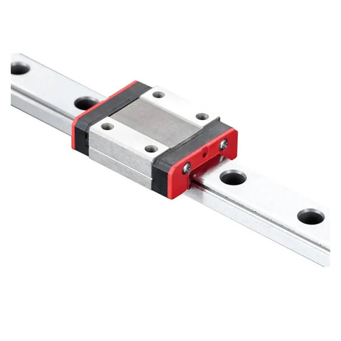 Ultra Smooth High Precision MGN9H Linear Guide Rail Kit With 400mm Pre Drilled Support Rails Perfect For DIY CNC Printer Parts And Miniature Bearing Carriages To Crush Your Build Goals Today. MGN9H carriage block on 400mm pre-drilled aluminum rail