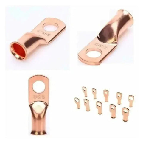 Heavy Duty 140CPS Copper Ring Terminals For Car Auto Battery Wiring Plus Soldered Connectors Kit Heat Shrink Tubes, assorted copper lugs